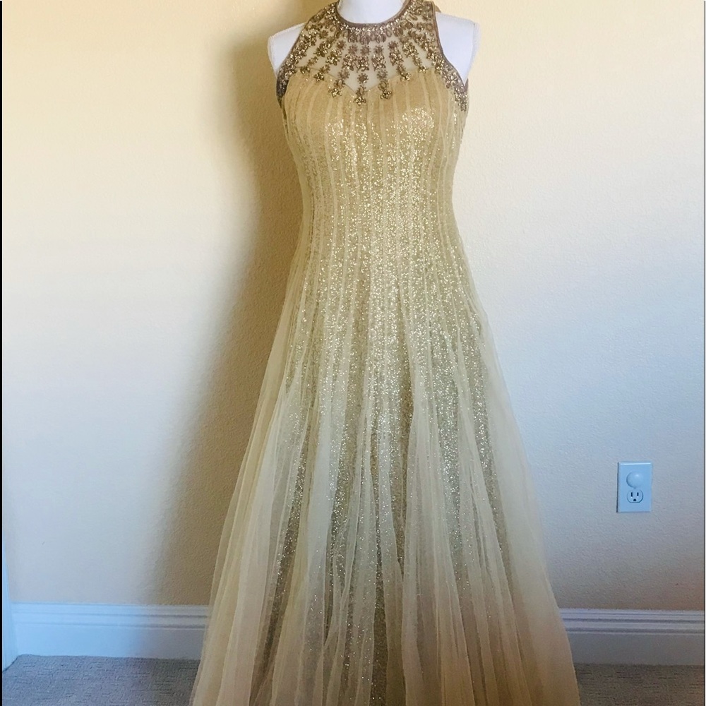 Elegant Gold Gown